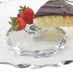 Silveredge Handcrafted and Hand Painted Chiseled 13" Turning Cake Platter or Lazy Susan