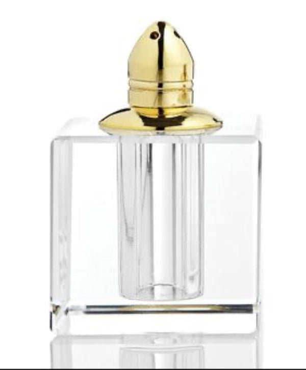 Vitality Gold Hand Made Lead Free Crystal Pair of Salt and Pepper Shakers H2.75