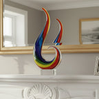 Rainbow Note Murano style 12 inch Centerpiece