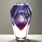 Essence Murano Style Art Glass Violet 9" Vase