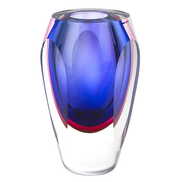 Essence Murano Style Art Glass Violet 9" Vase