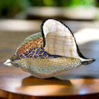 Murano Style Artistic Glass Large Conch Shell L 8 x h 5