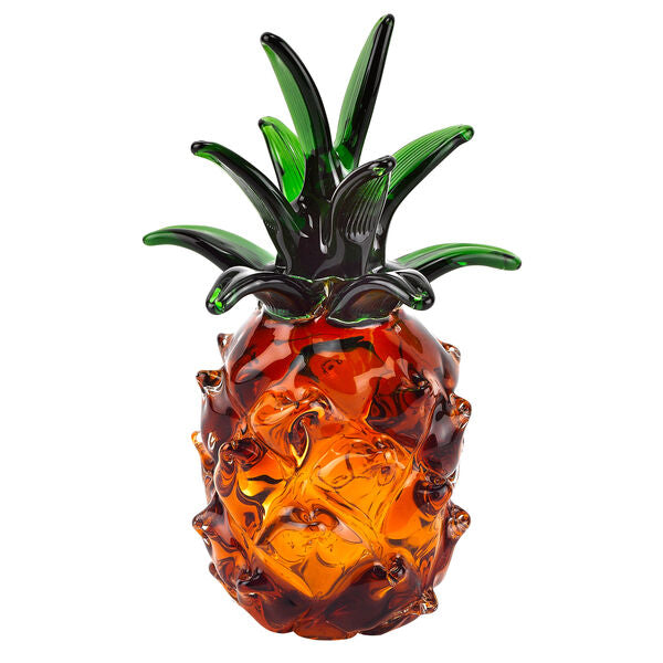 Murano Style Mouth Blown Art Glass 10" Pineapple.