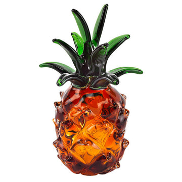 Murano Style Mouth Blown Art Glass 10" Pineapple.