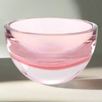 Penelope Pink Mouth Blown European Lead Free Crystal 6" Bowl