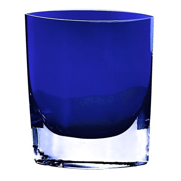 Samantha Lite Cobalt European Mouth Blown 8" Cased Glass Vase