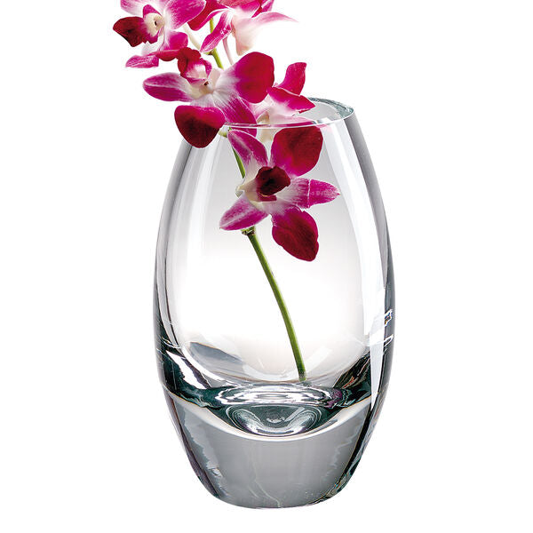 Radiant European Mouth Blown Crystal 11" Vase