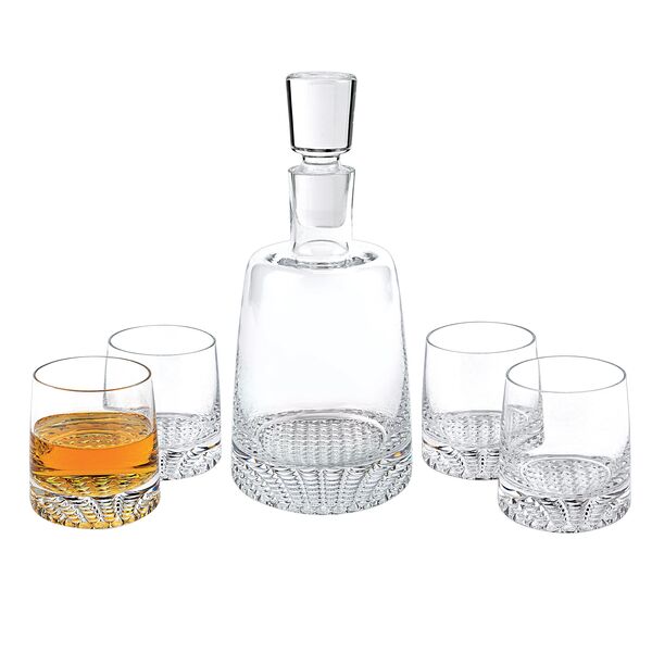 Park Avenue European Mouth Blown Lead Free Crystal Park Avenue 5 Pc. Whiskey Set