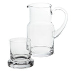 Manhattan Mouth Blown 2 Pc Bedside or Desktop Carafe Set H8".