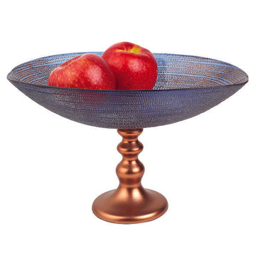 Dory - A Footed Oval Glass 12" Centerpiece Bowl