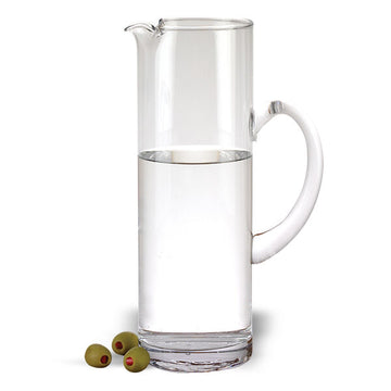 Celebrate Mouth Blown Glass Ice Tea, M artini or Water Pitcher H11.5" - 54 oz.