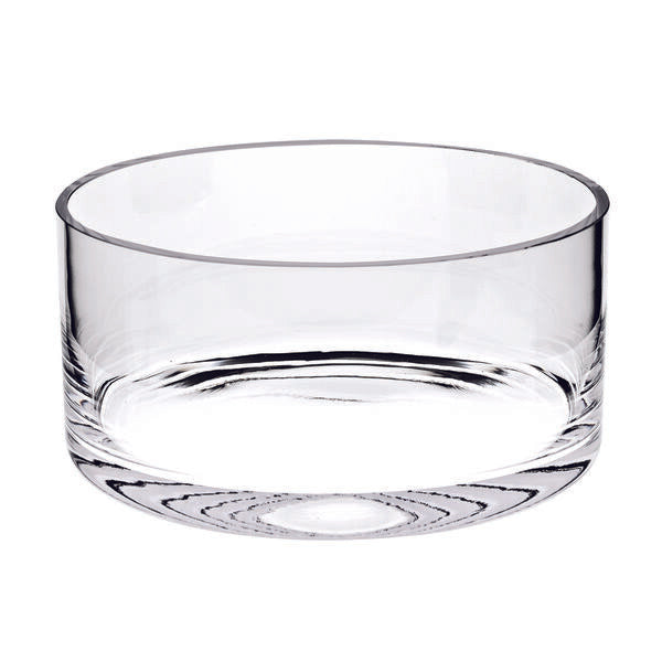 Manhattan European Mouth blown Lead Free Crystal 8" Classic Cylinder Bowl